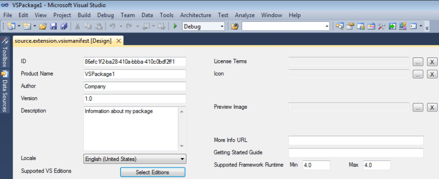Manifest designer in Visual Studio 2010