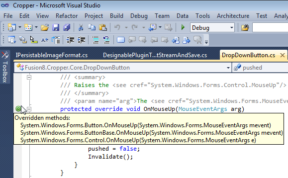 Overridden methods tooltip Overridden methods tooltip