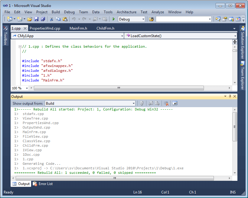 Colored build results in the Output window in Visual Studio 2010