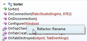 Rename context menu command