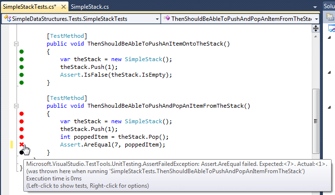 Assertion failed exception description