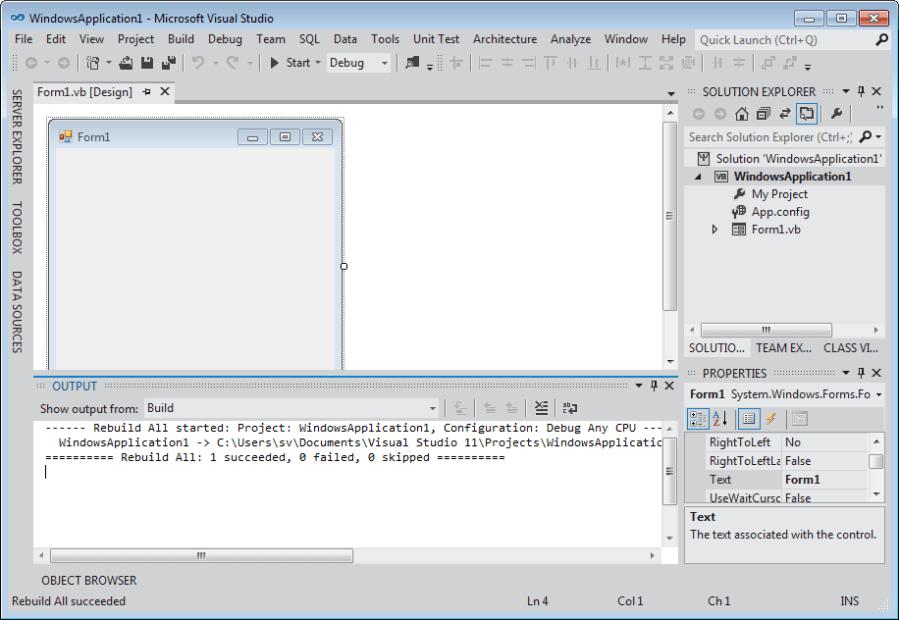 Original Visual Studio 11 Beta IDE
