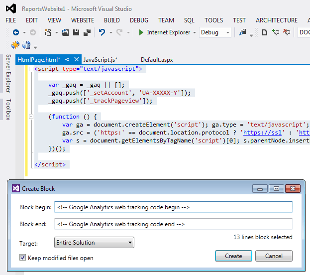 Create block with Sync Block Edit