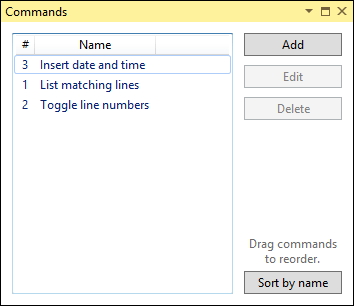 Commands reordering