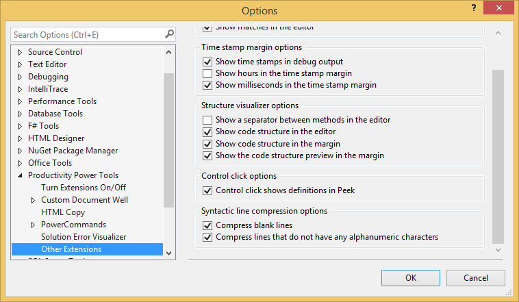 Syntactic line compression options