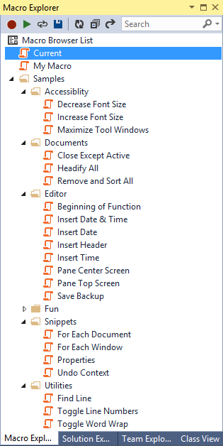 Macro Explorer