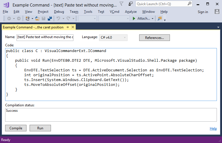 Command and extension examples for Visual Commander | Making Visual ...